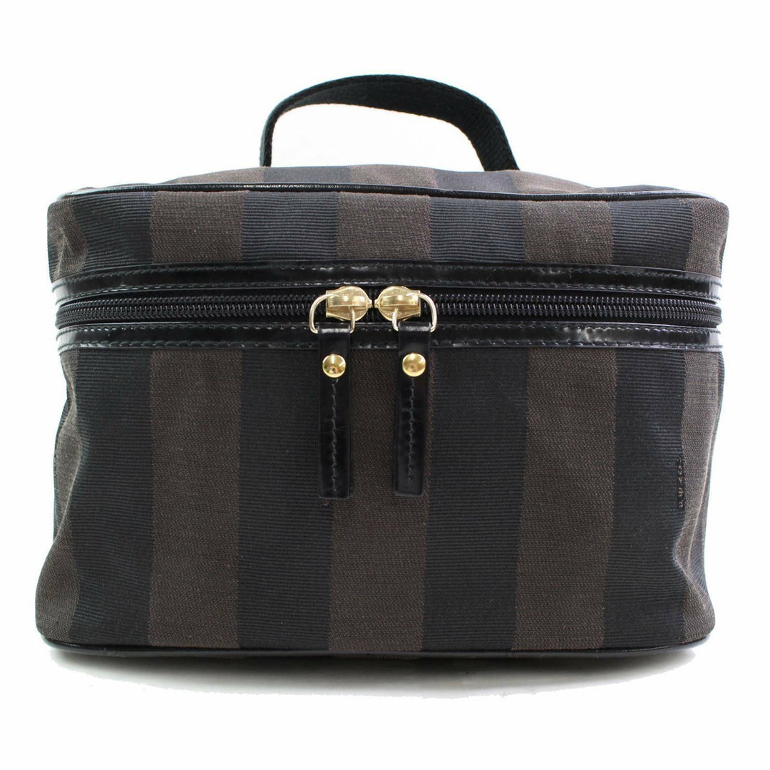 Indistinguishable  Fendi Vanity Bag Brown Canvas (SHC1-15653)