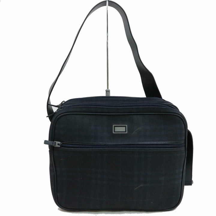 Indistinguishable  Burbe**y Shoulder Bag Navy Blue PVC (SHC1-15188)