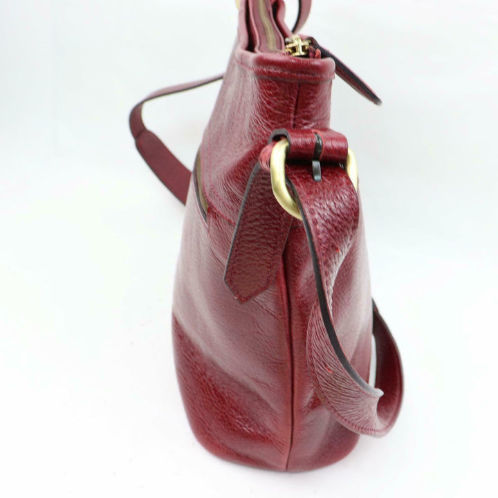 Indistinguishable  Burbe**y Shoulder Bag Red Leather (SHC1-14332)