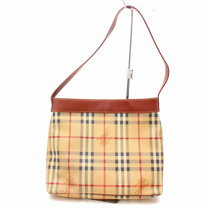 Indistinguishable  Burbe**y London Shoulder Bag Beige PVC (SHC1-14711)