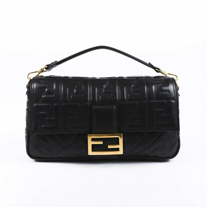 Fendi 2019 Large FF Monogram Baguette