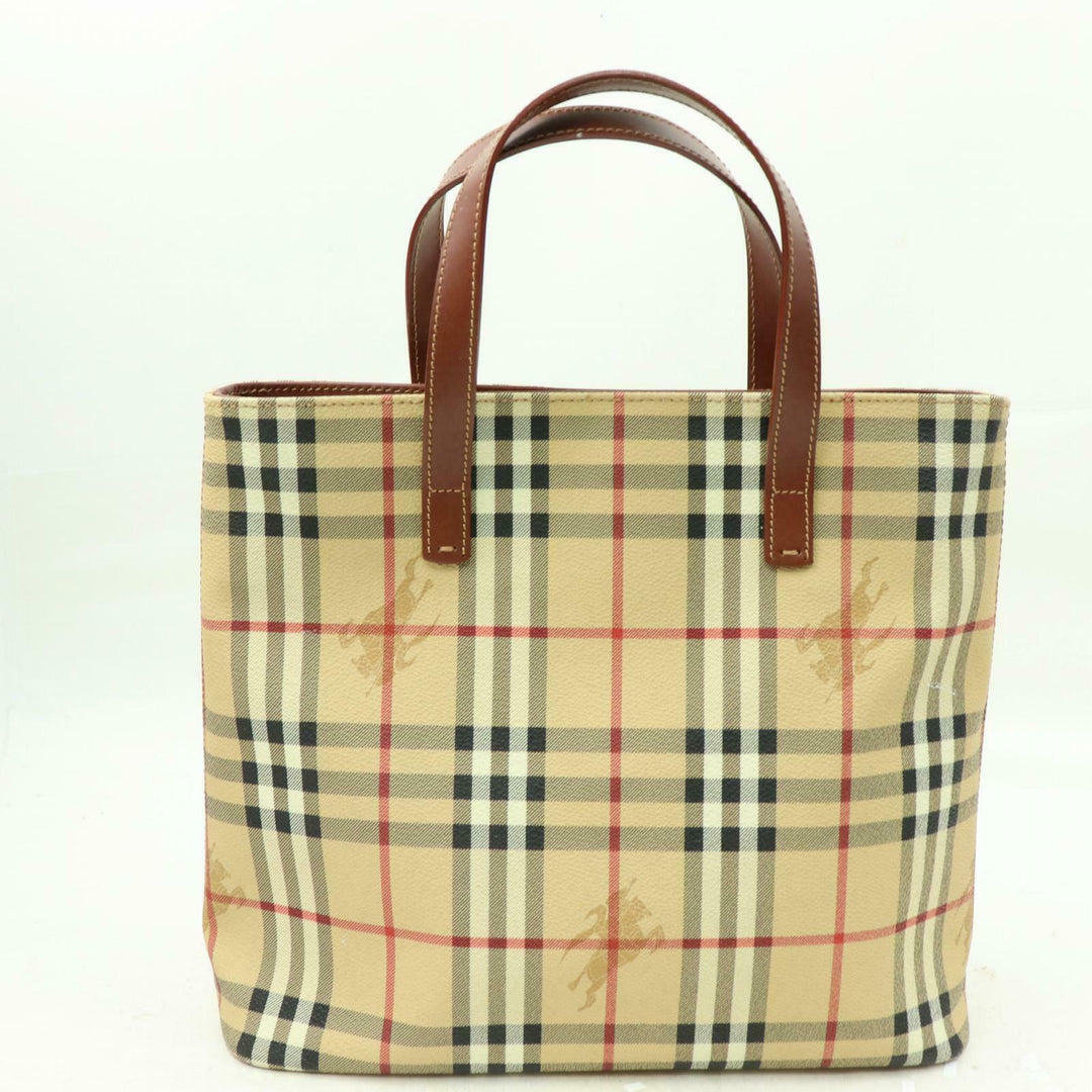 Indistinguishable  Burbe**y London Hand Bag Light Brown PVC (SHC1-15075)