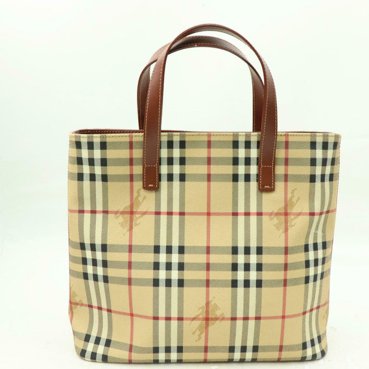 Indistinguishable  Burbe**y London Hand Bag Light Brown PVC (SHC1-15075)