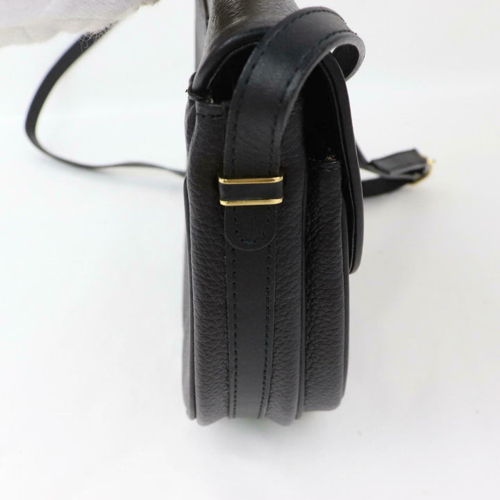 Indistinguishable  Burbe**y Shoulder Bag Black Leather (SHC1-14387)