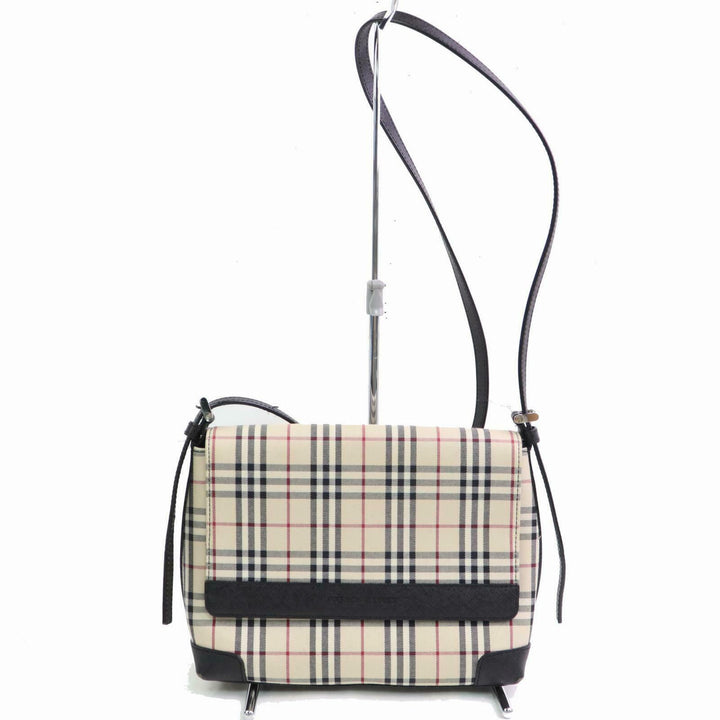 Indistinguishable  Burbe**y Shoulder Bag Beige Canvas (SHC1-14384)