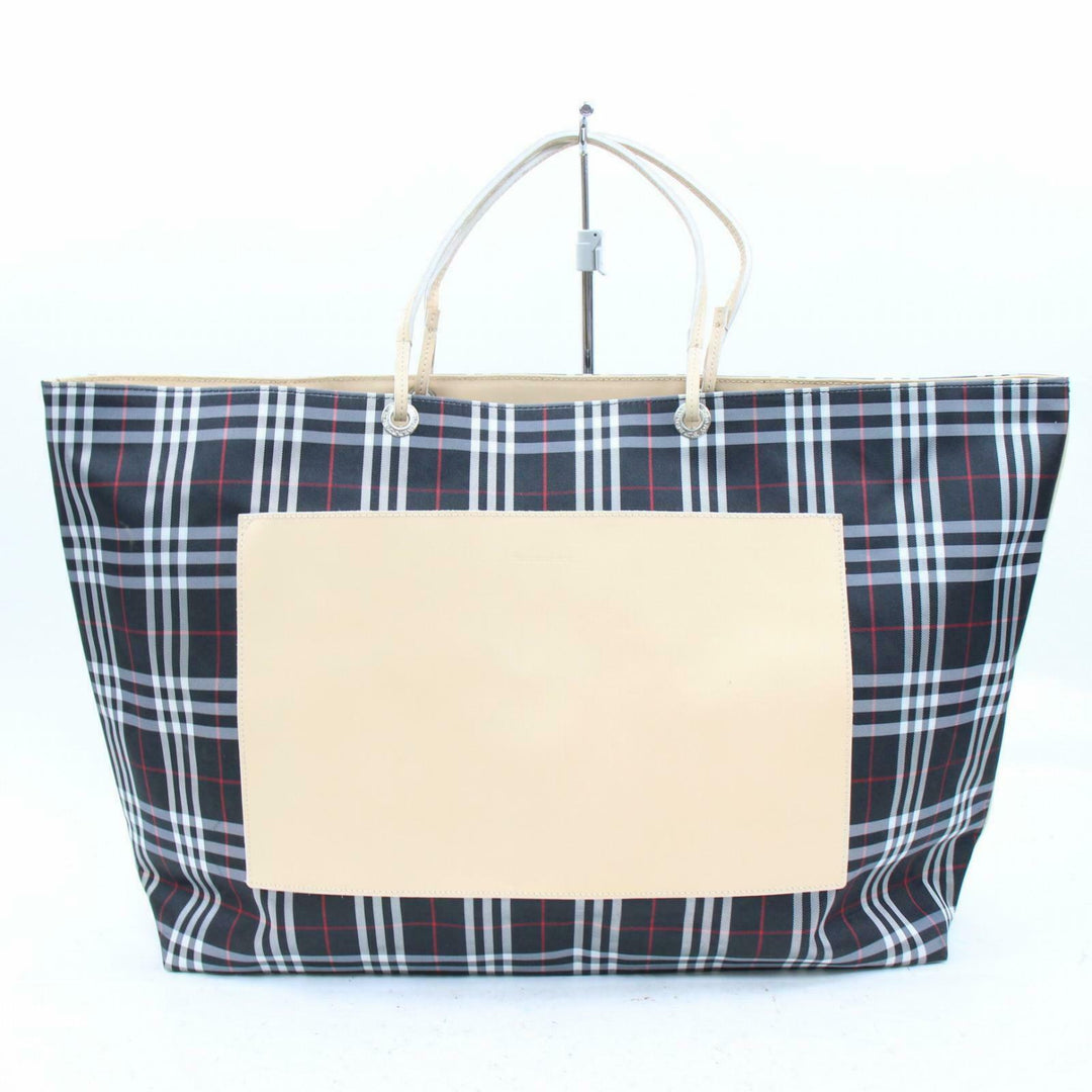 Indistinguishable  Burbe**y London Tote Bag Black Nylon (SHC1-15315)