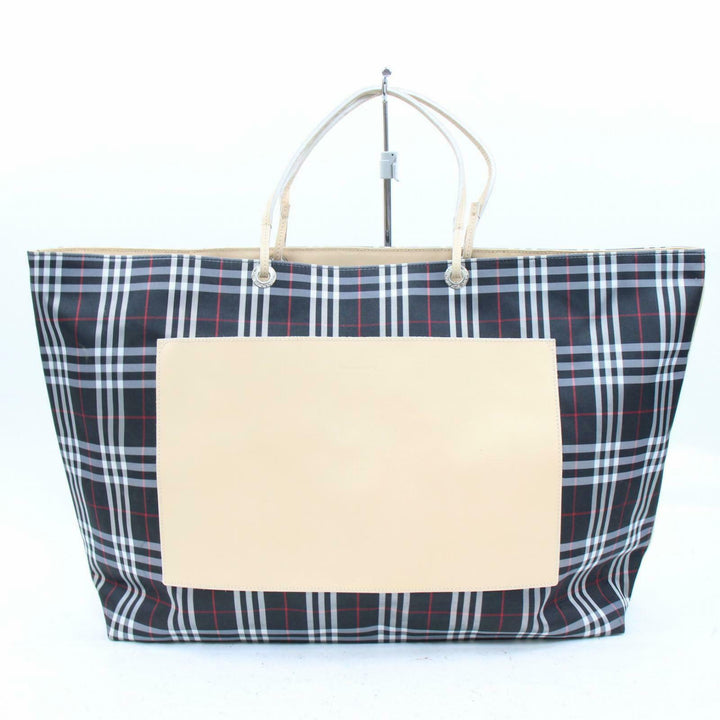 Indistinguishable  Burbe**y London Tote Bag Black Nylon (SHC1-15315)