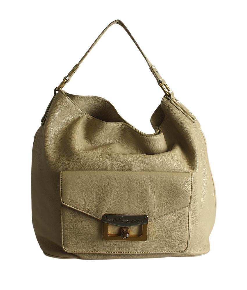 Marc Jacobs Bianca Beige Leather Hobo Bag