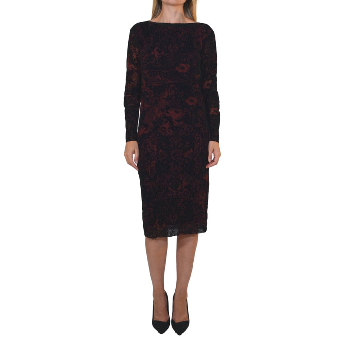Burgundy Optical Illusion Tulle Dress