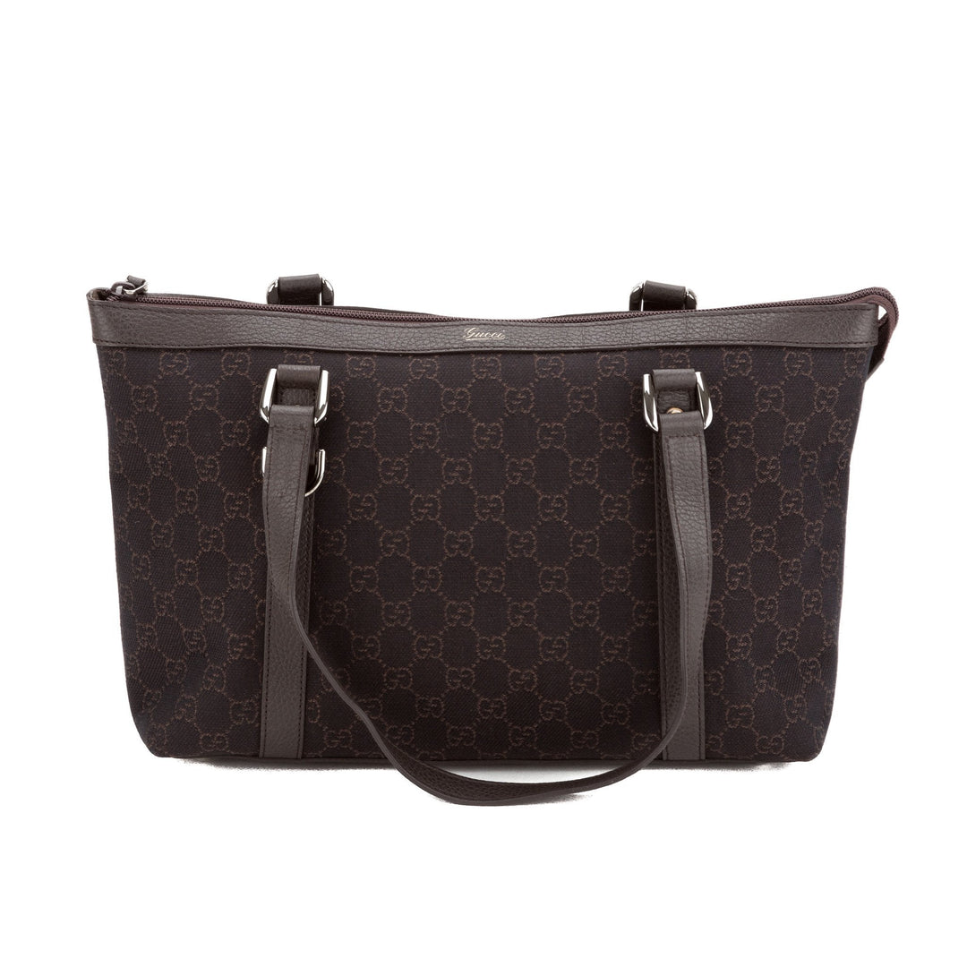 G*G Brown Monogram Tote (Indistinguishable)