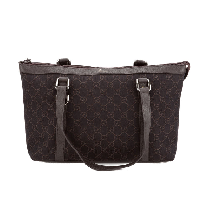 G*G Brown Monogram Tote (Indistinguishable)