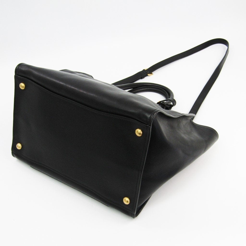 Prada Black Leather Two Way Tote (SHA14165)