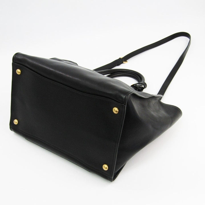Prada Black Leather Two Way Tote (SHA14165)