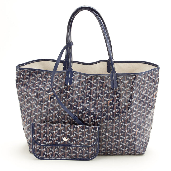 Goyard Navy Saint Louis PM Tote (Indistinguishable)