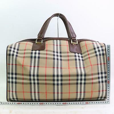 Indistinguishable  Burbe**y Boston Bag Brown Canvas
