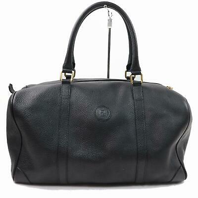 Indistinguishable  Fendi Boston Bag Black Leather