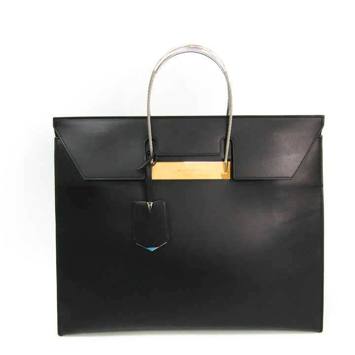 Balenciaga Black Leahter Cable Handle Tote (SHA-27077)