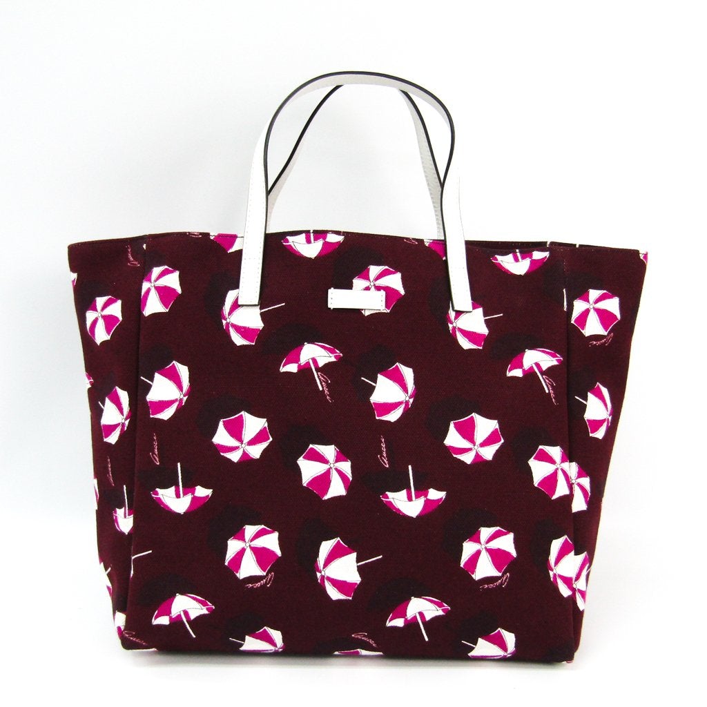 G*G Burgundy Parasol Canvas Tote Bag (SHA14528)