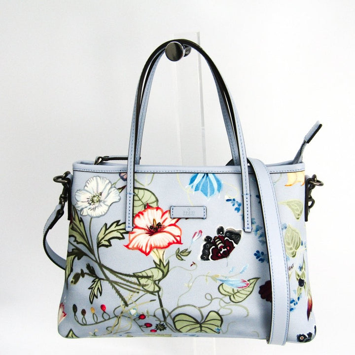 G*G Light Blue Floral Kris Knight Tote (SHA12236)
