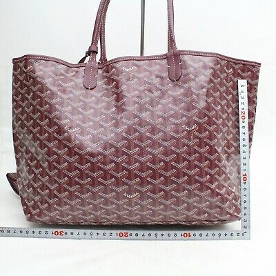 Indistinguishable  Goyard Tote Bag Saint Louis Pm Bordeaux PVC (SHC1-14663)