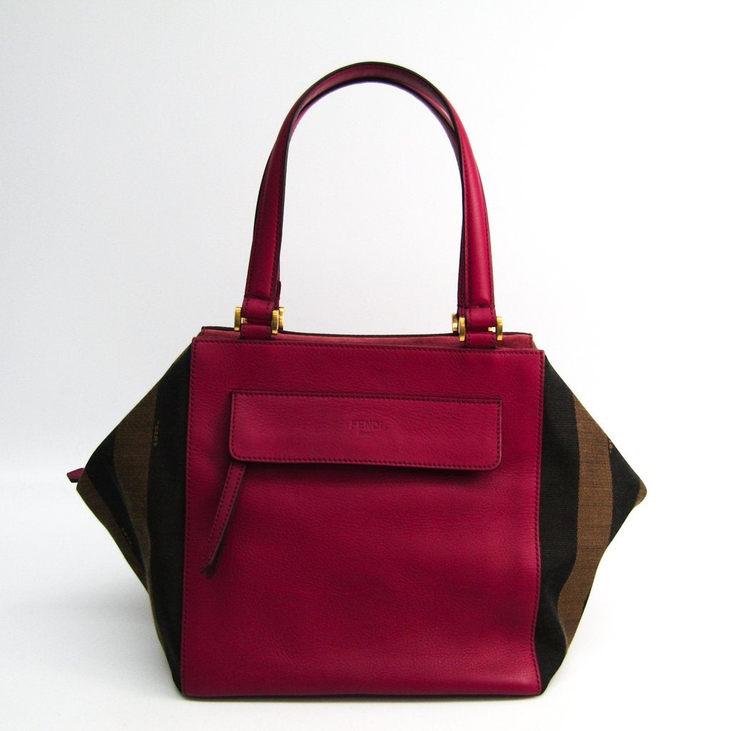 Fendi Fuchsia Pequin Top Handle Satchel Bag (SHA-11027)