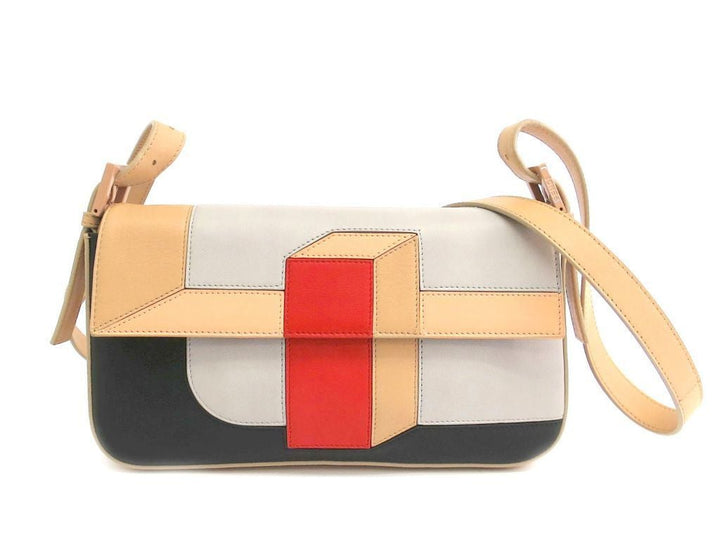 Fendi Colorblock Vitello  3D Baguette  (SHA-16383)
