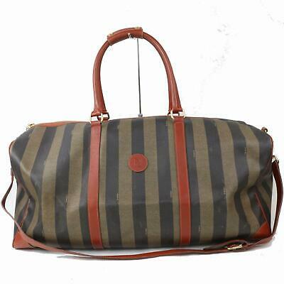 Indistinguishable  Fendi Boston Bag Brown PVC (SHC1-15354)