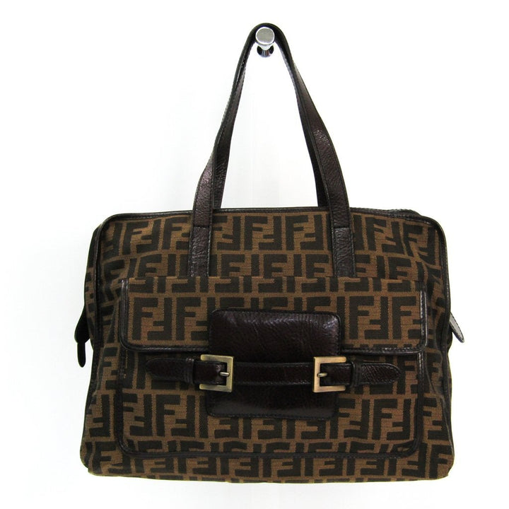 Fendi Brown Zucca Shoulder Bag (SHA-12405)