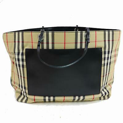 Indistinguishable  Burbe**y London Tote Bag Beige Canvas