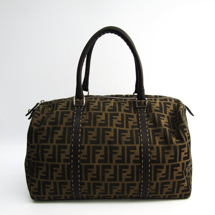 Fendi Brown Zucca Boston Bag (SHA-12343)