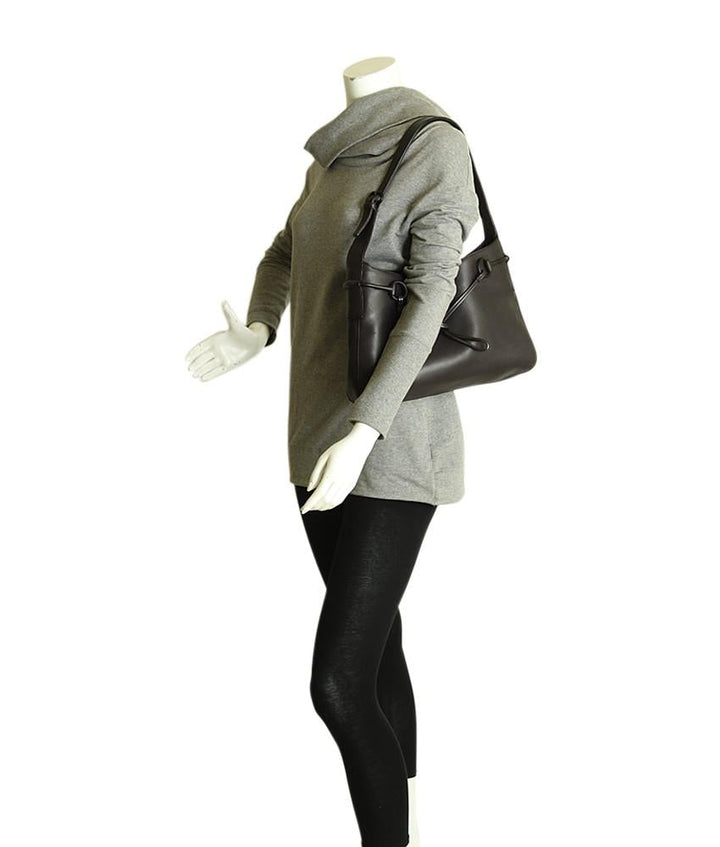 G*G Vintage Horsebit Black Leather Hobo Bag