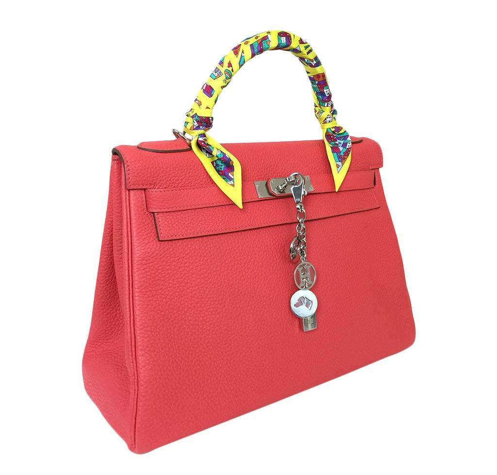 Hermès Kelly 32 Rouge Pivoine Bag PHW