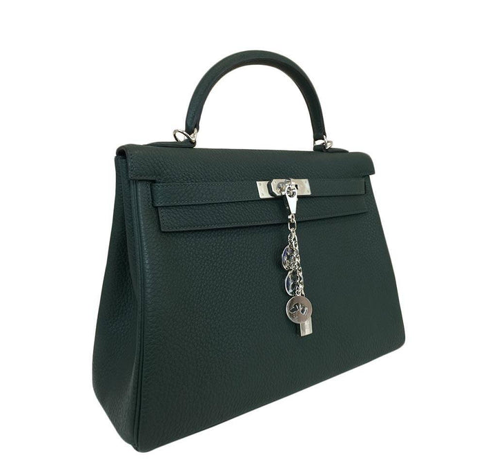 Hermès Kelly 32 Green Bag PHW