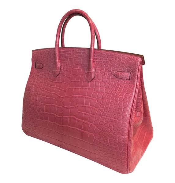 Hermès Handmade Alligator Birkin Bag Fuchsia 40cm