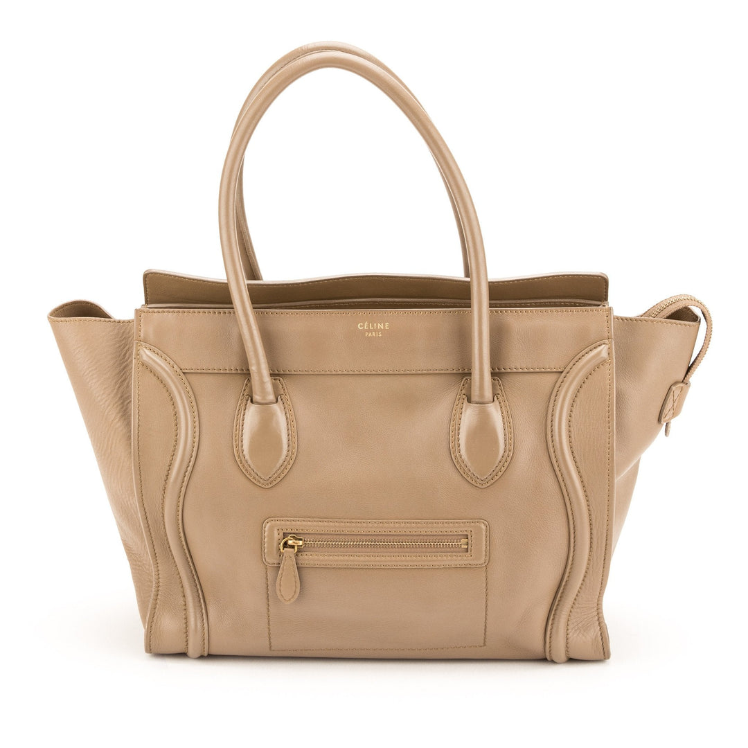 Celine Beige Leather Luggage  Large Tote  (Pre Owned)