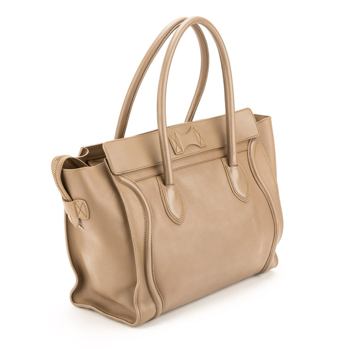 Celine Beige Leather Luggage  Large Tote  (Pre Owned)