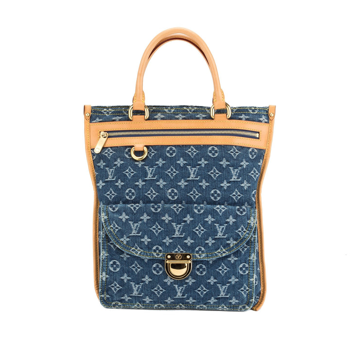 L*V Blue Denim Sac Flat Tote Bag (Pre Owned)
