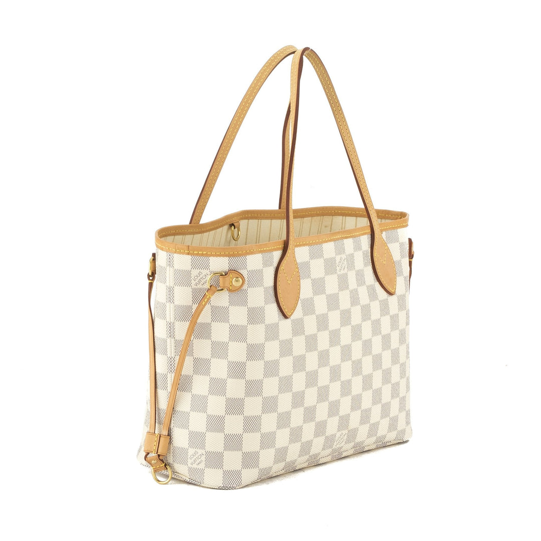 L*V Damier Azur Neverfull PM Tote Bag (Pre Owned)