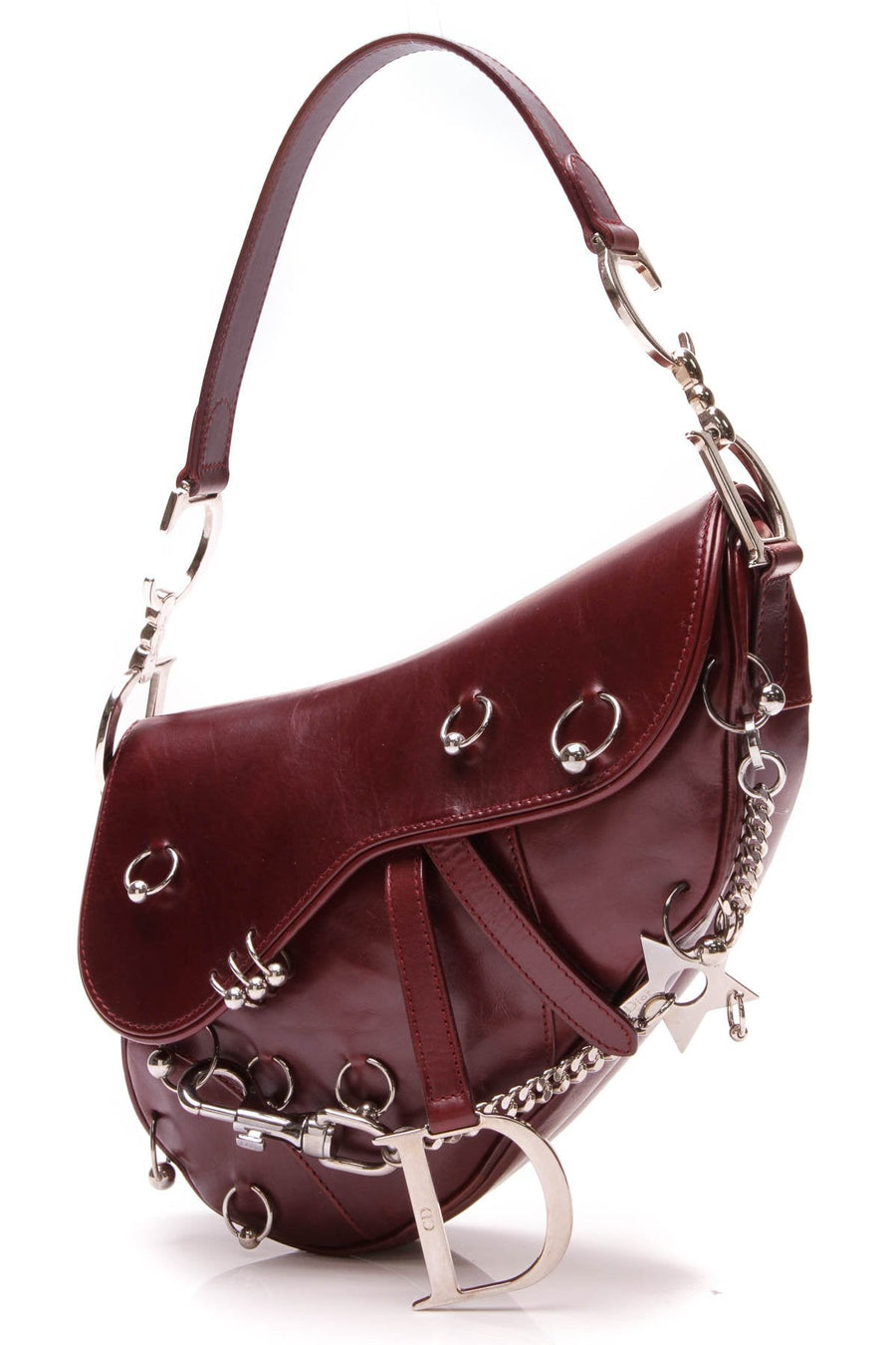 Hardcore Piercing Saddle Bag - Burgundy