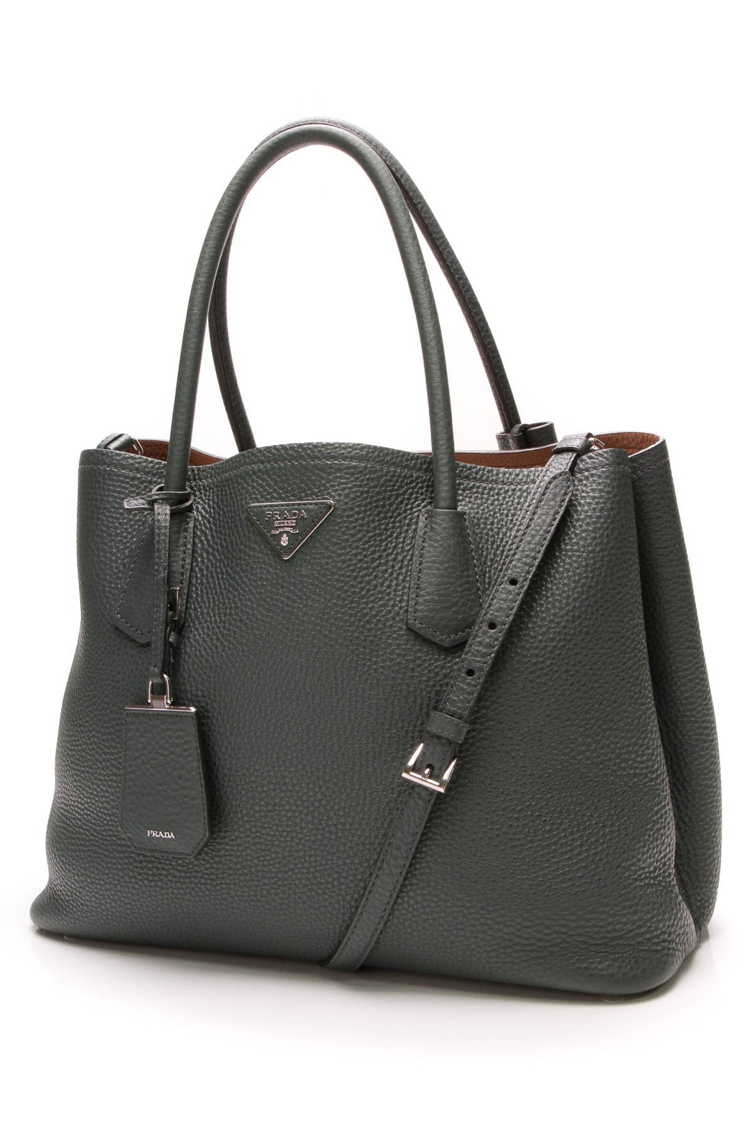 Medium Cuir Double Tote Bag - Green