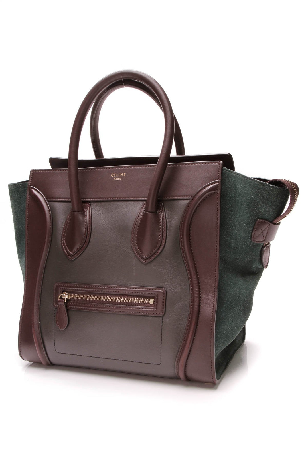 Tricolor Mini Luggage Bag - Leather/Suede