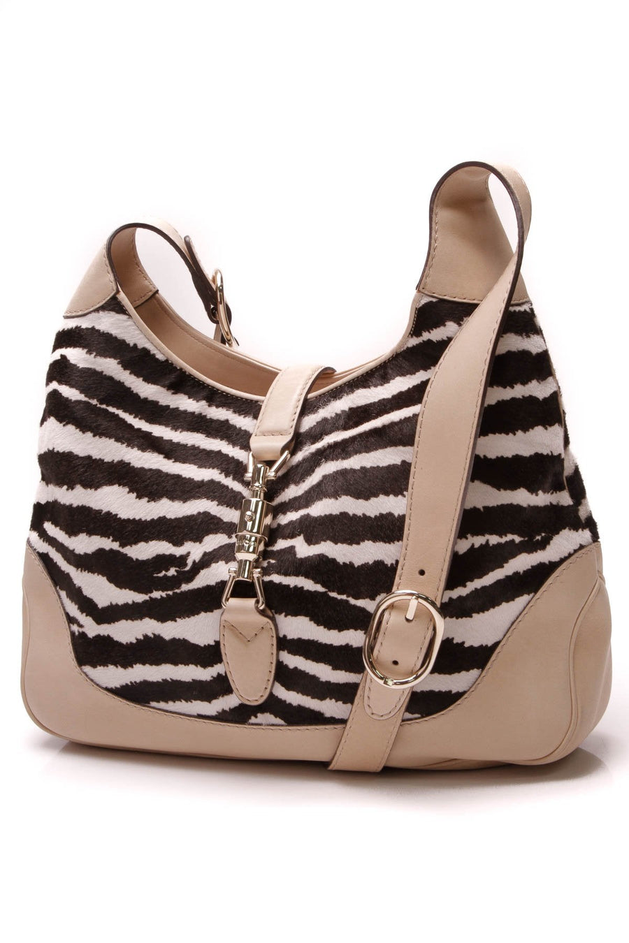 New Jackie Small Shoulder Bag - Zebra Print Calf Hair