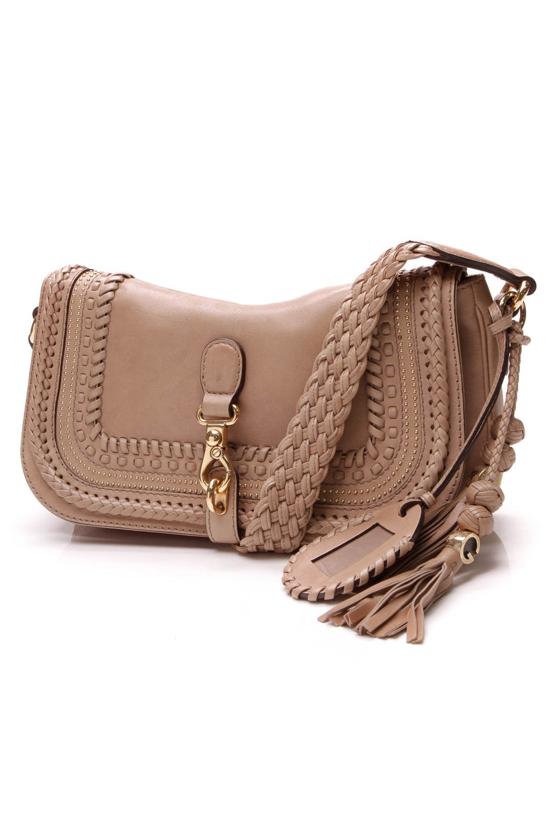 Handmade Medium Flap Bag - Woven Leather