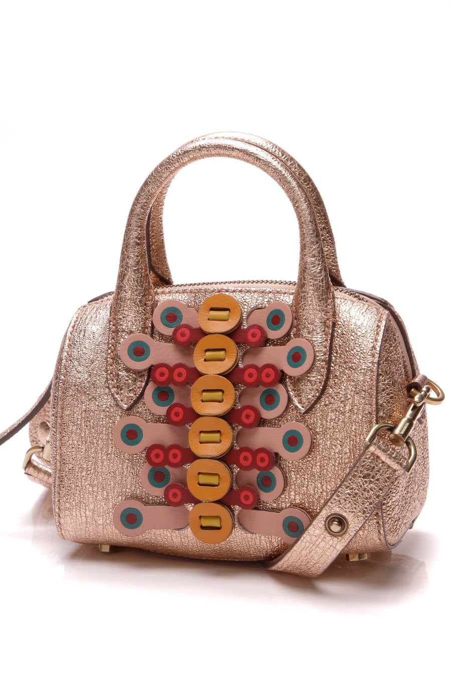Vere Mini Barrel Flip Shoulder Bag - Rose Gold