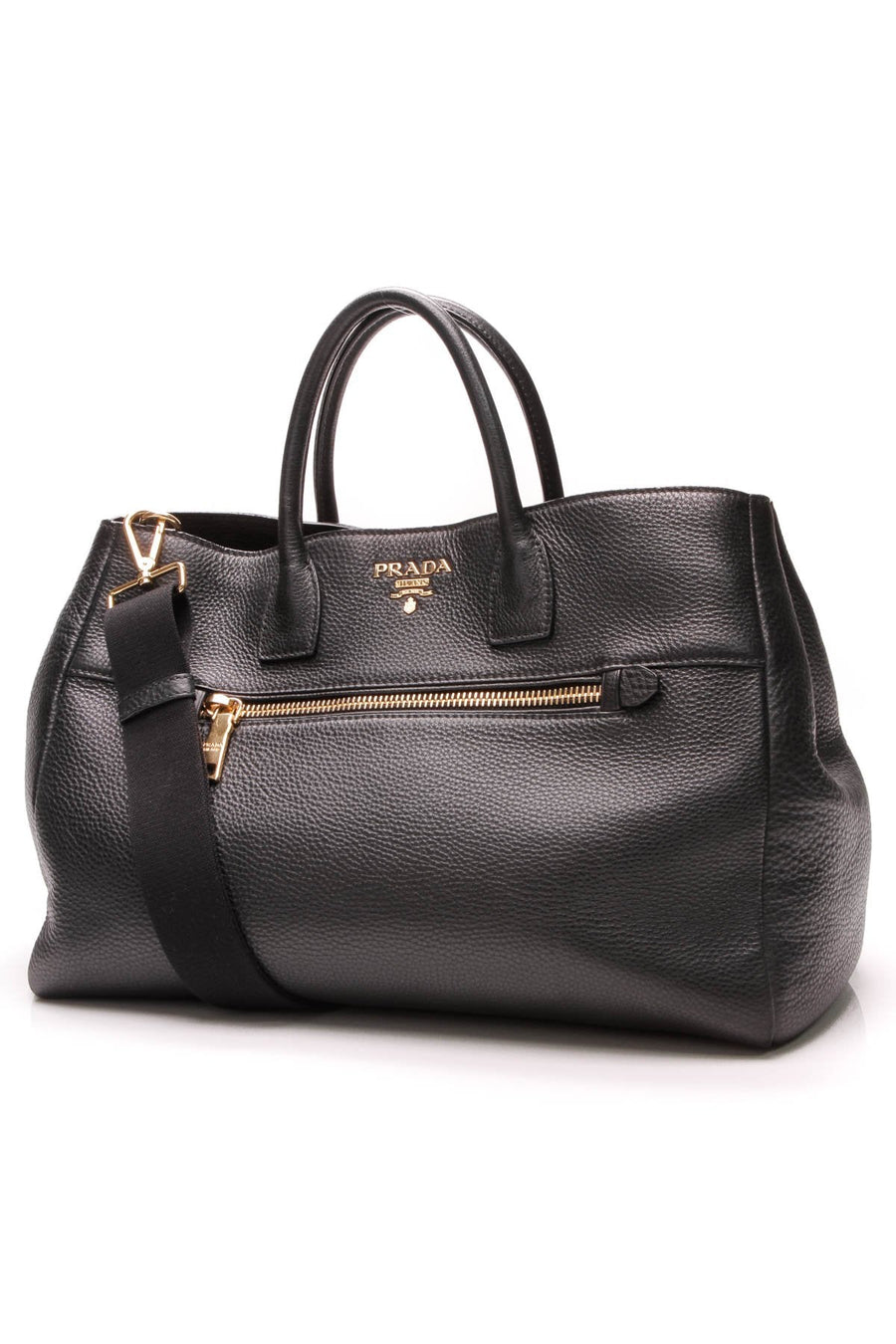 Vitello Daino Tote Bag - Nero