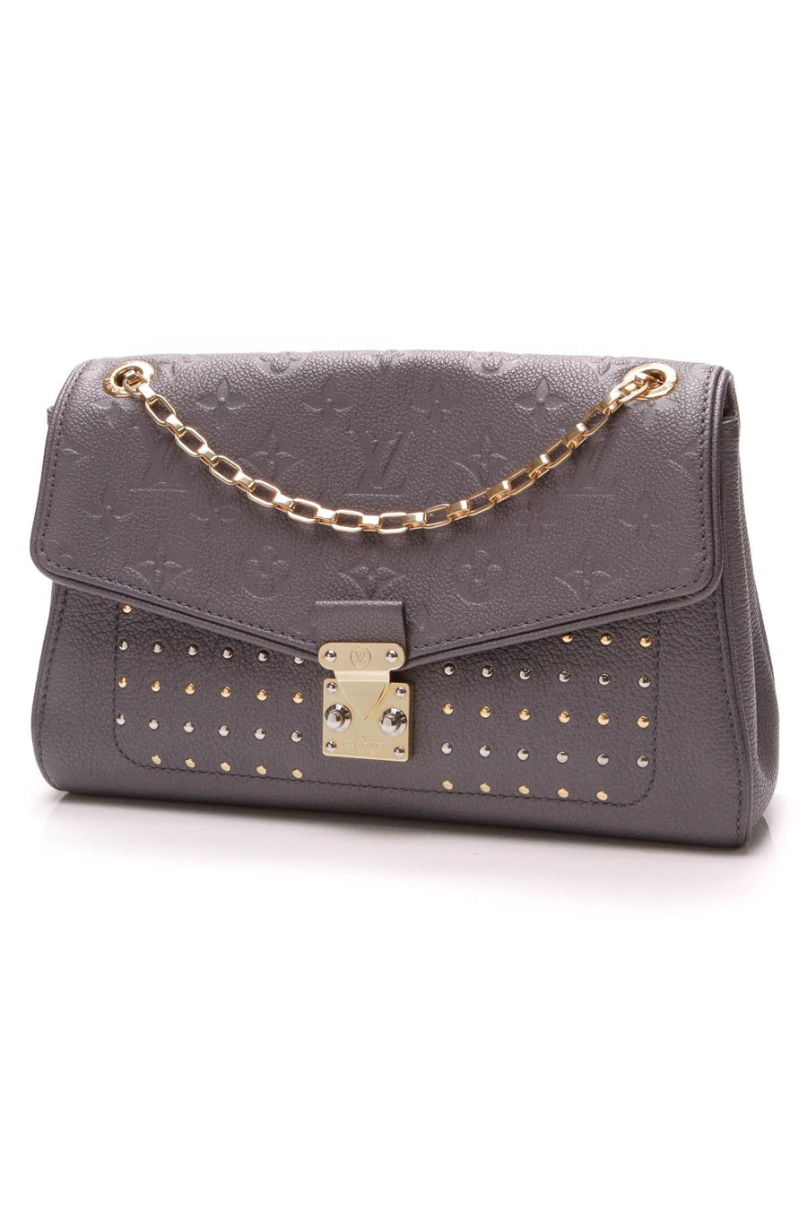 Studded St. Germain PM Bag - Platine Empreinte Leather