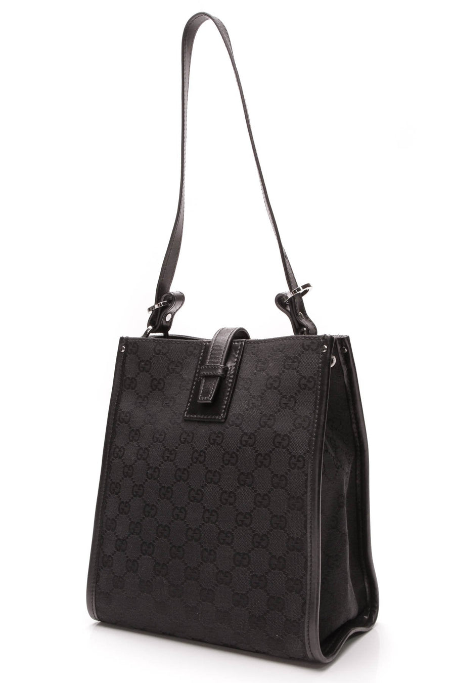 Vintage Shoulder Bag - Black Signature Canvas