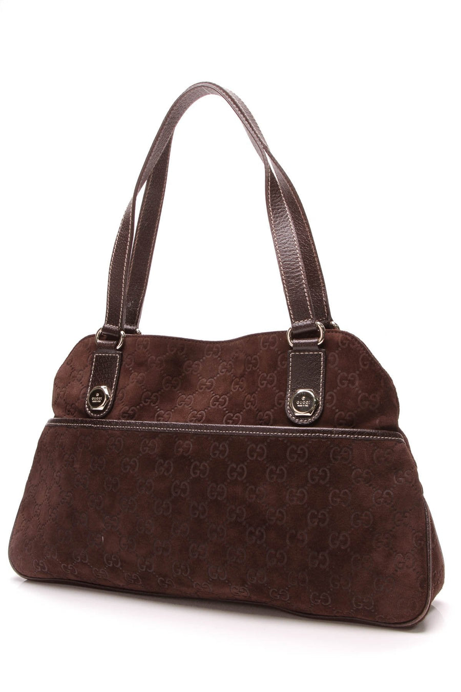 Charmy Shoulder Bag - Brown Guccissima Suede