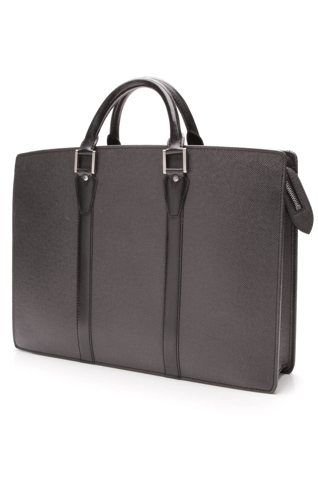 Lozan Briefcase - Black Taiga Leather