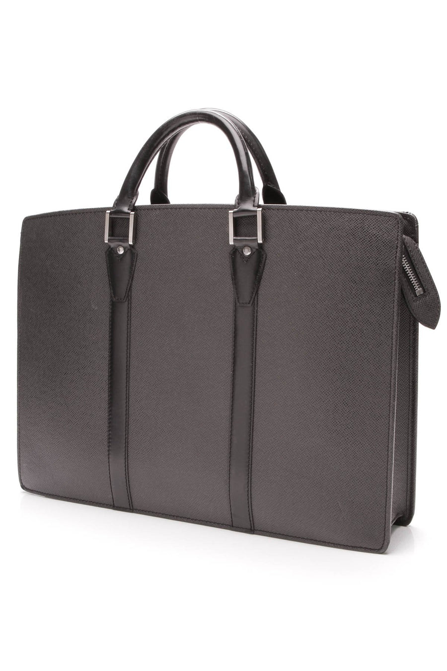 Lozan Briefcase - Black Taiga Leather
